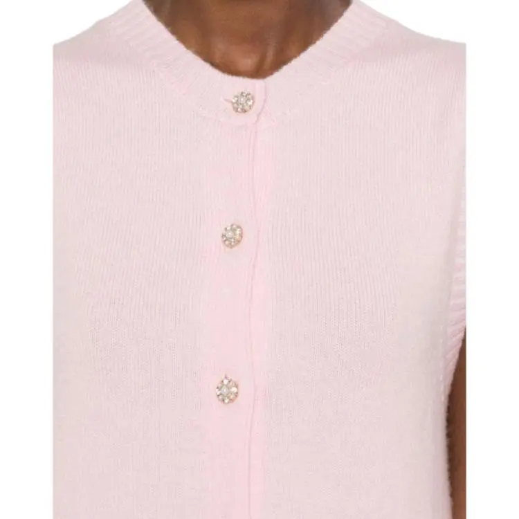 Maje Sleeveless Wool cashmere Cardigan-4