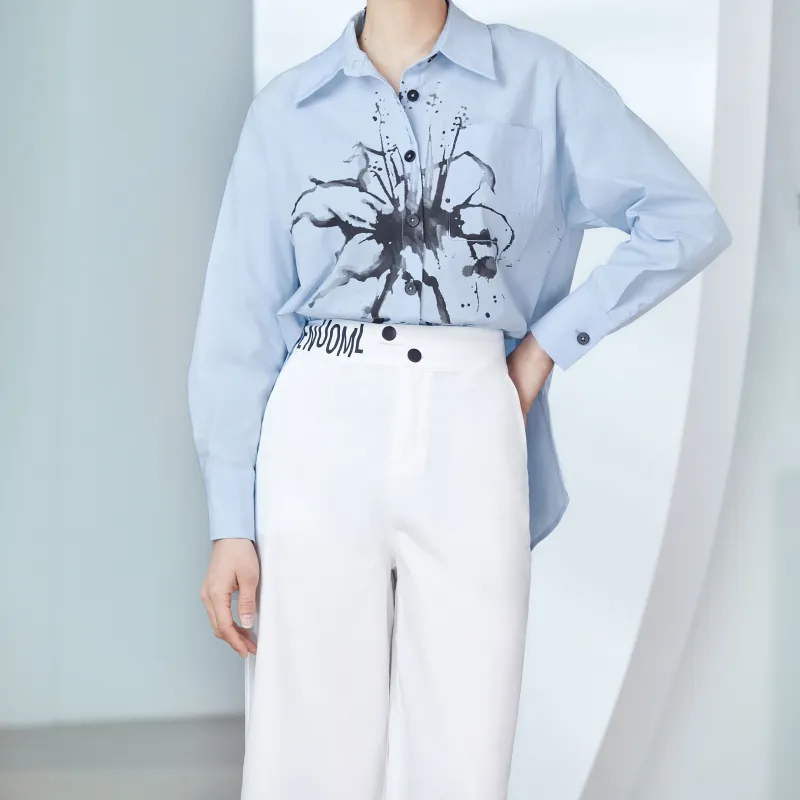 BBLLUUEE Shirt Women's Moonlight Blue-2