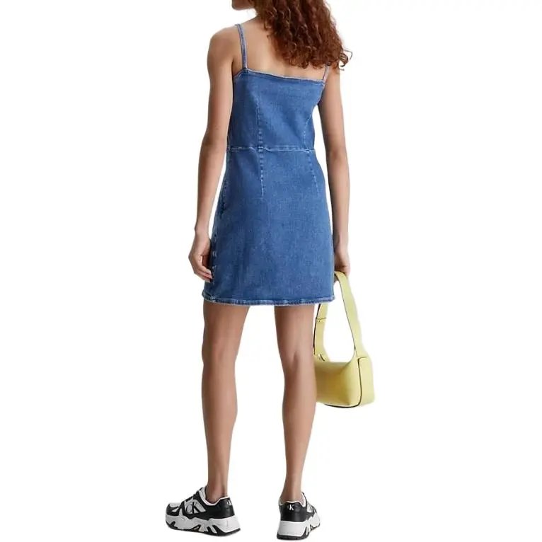 CALVIN KLEIN Slip Dress Women's Blue-3