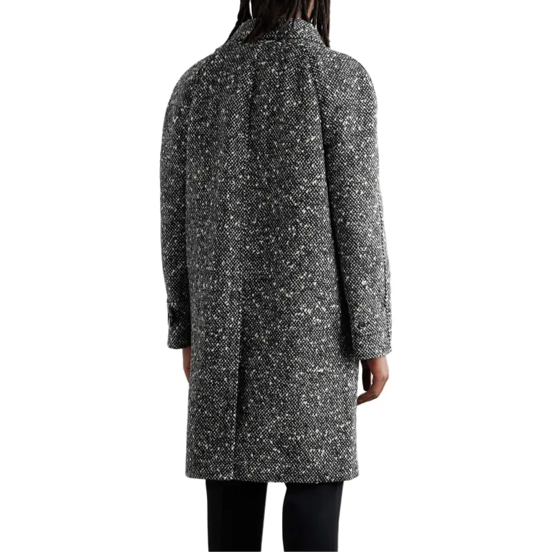 CELINE Camden Mac Coat In Wool Tweed-3