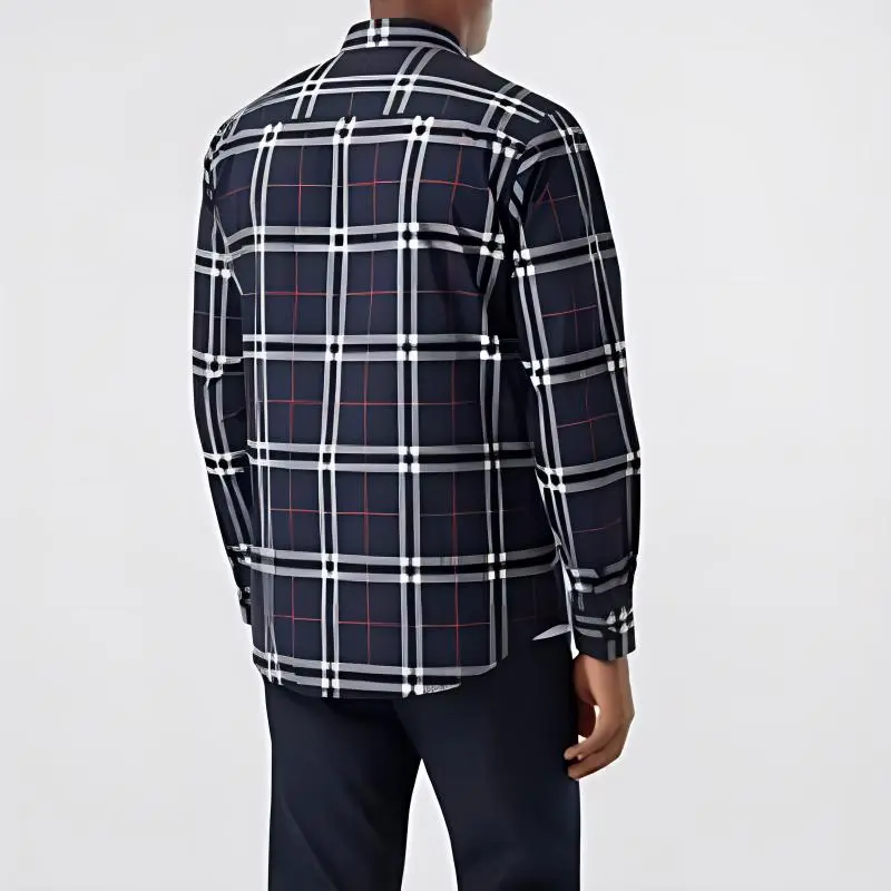 Burberry Logo Intarsia Wool Cotton Oversized Hoodie-4