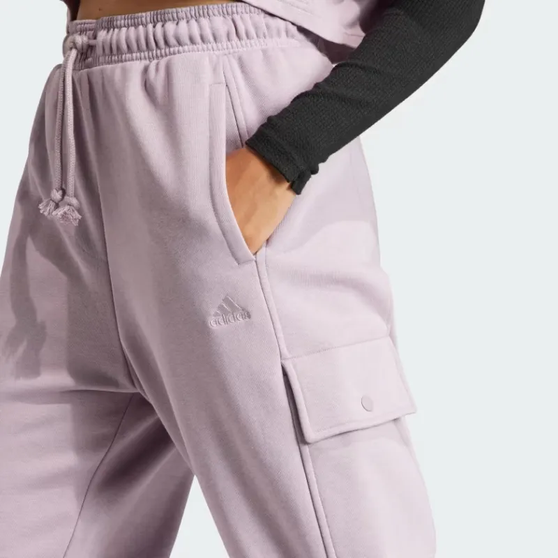 Adidas All Szn Fleece Cargo Pants Knitted Sports Pants Women's Purple-4