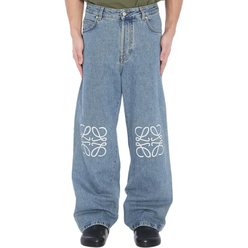 LOEWE Anagram Baggy Jeans In Denim-3