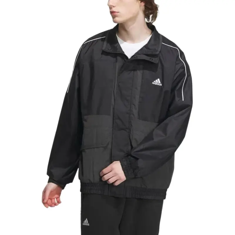 Adidas Jackets Men Black+Shopping Bag-2