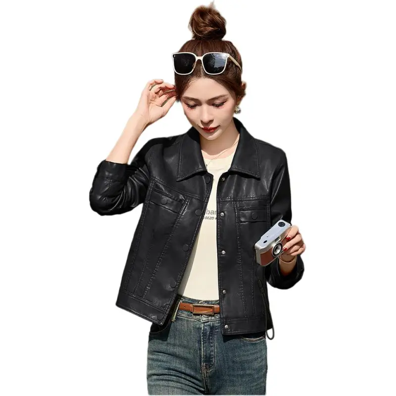 Fele.d Leather Jackets Women's-10