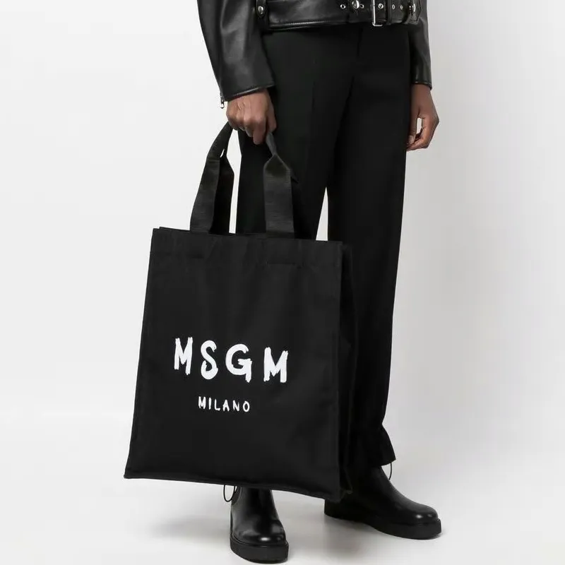 MSGM Logo Printed Tote Bag-4