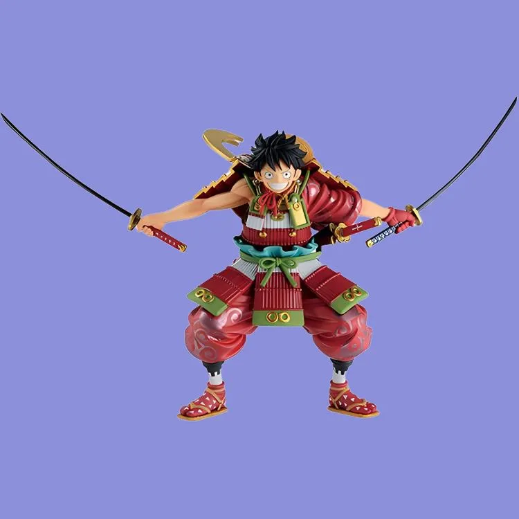 BANPRESTO Monkey D. Luffy One Piece Ichiban Kuji Wa No Kuni Act 2 B Reward Armor Gear Luffy Taro Bonus Gifts Red-3