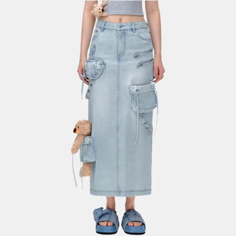 13 DEMARZO Denim Long Skirt Women's-1