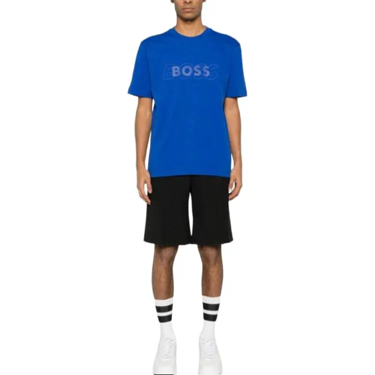 HUGO BOSS Logo embroidered T shirt-1