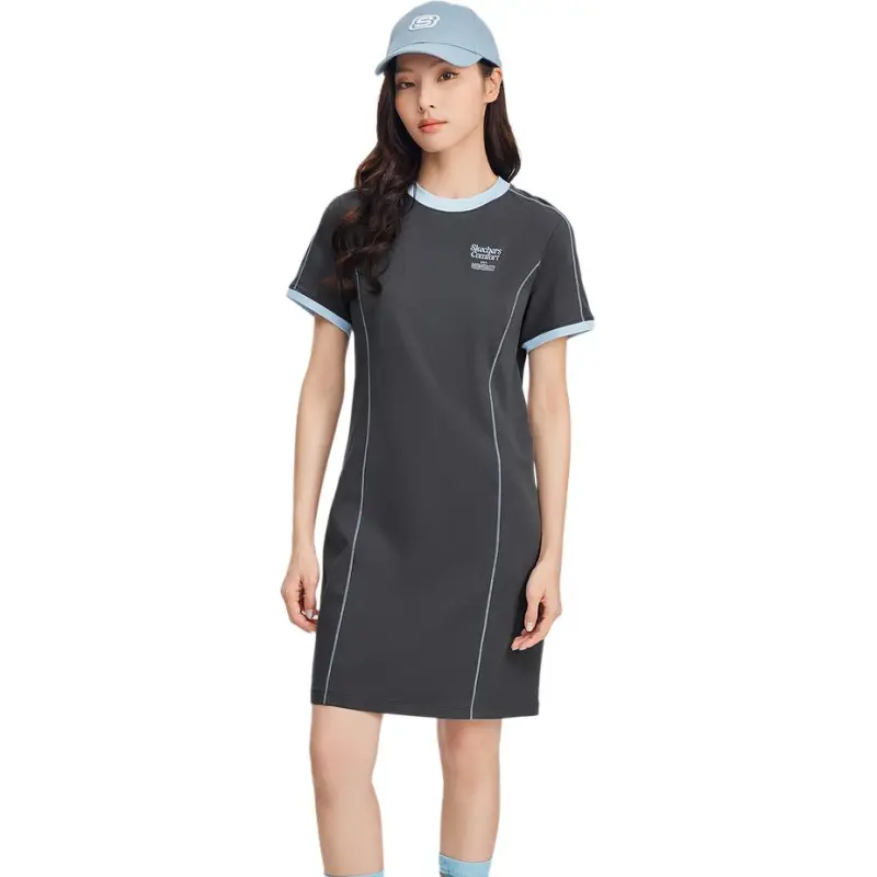 Skechers Short Sleeved Dress Women's Smoky Gray-2
