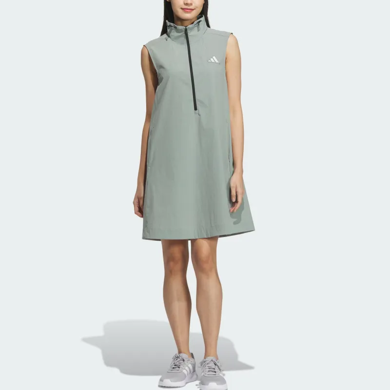 Adidas MODERN TECH WOVEN DRESS Sleeveless Dress Women's Dusty Green-1