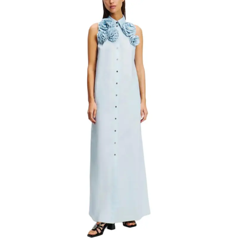KARL LAGERFELD / Karl Lagerfeld Jeans Floral Appliqué Maxi Dress-2
