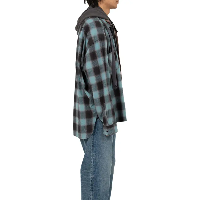 Maison Mihara Yasuhiro Double Layered Check Shirt-5
