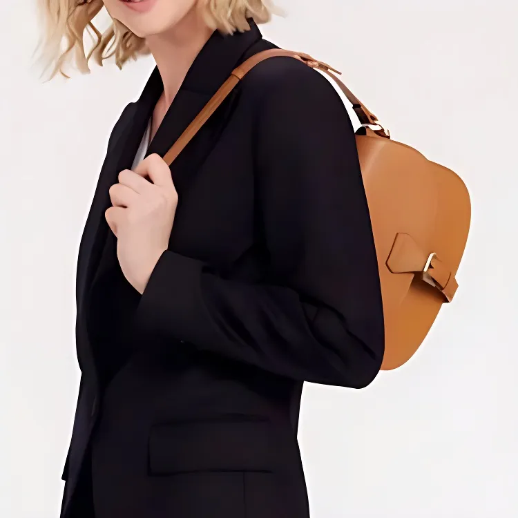 INES DE LA FRESSANGE Cow Leather Crossbody Bag, Shoulder Bag Women's Camel-1