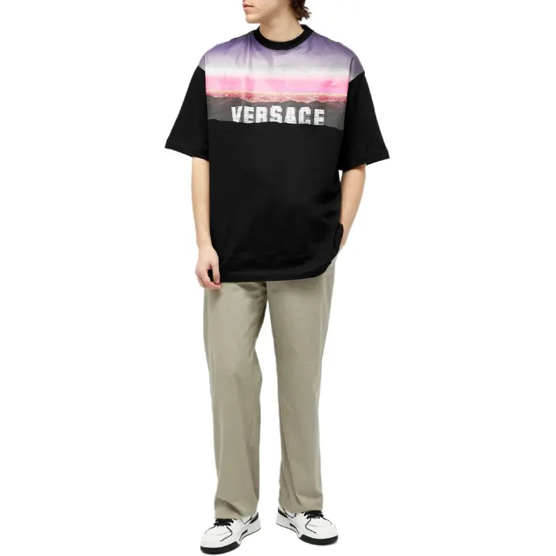 VERSACE Graphic-print Cotton T-shirt-3
