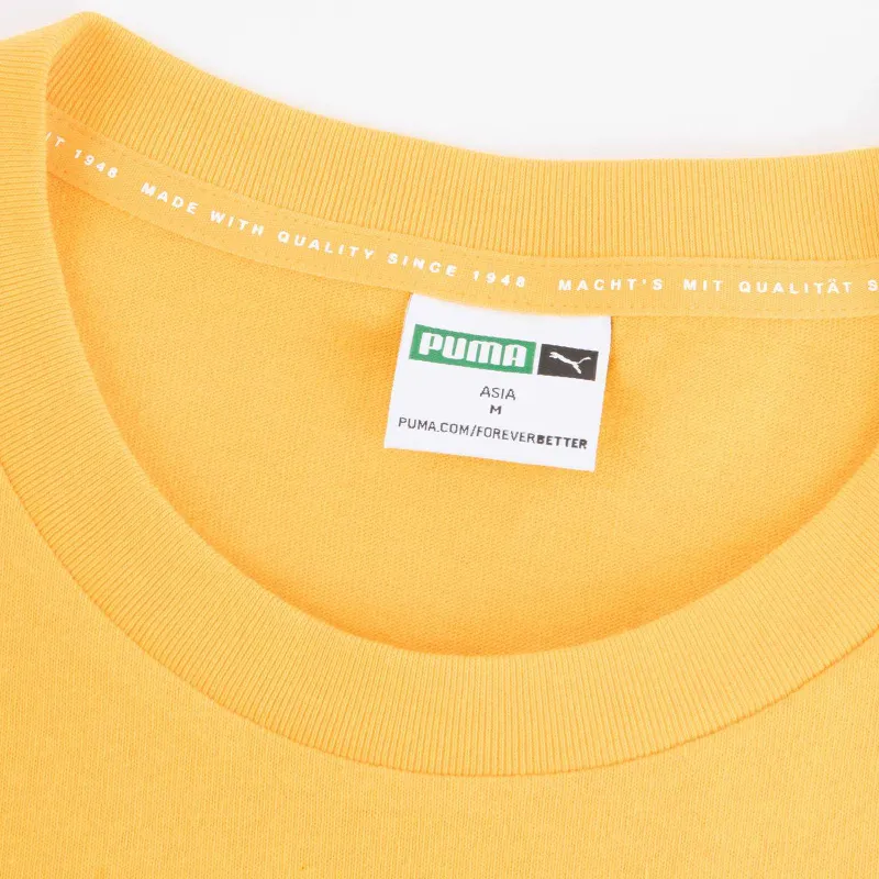 PUMA Drop Shoulder Sleeve T-Shirt Men's Yellow-2