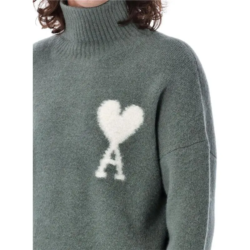 AMIPARIS Paris Ami De Coeur High Neck Knitted Jumper-4