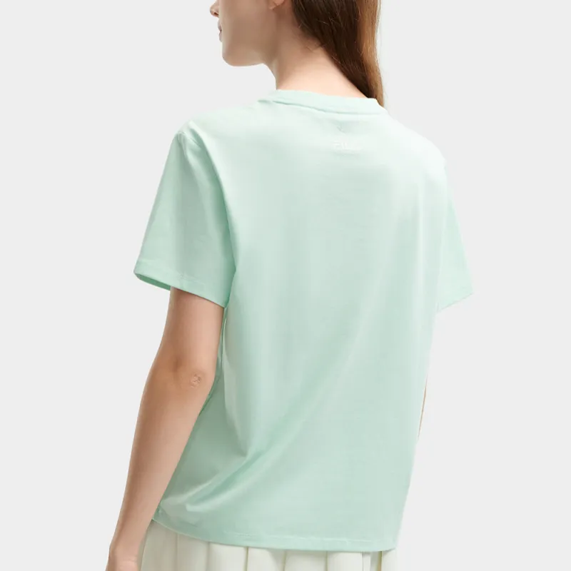 FILA SS24 T Shirt Women's Mystic Cyan-3