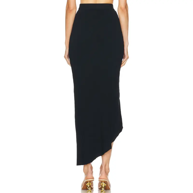 CULT GAIA Plissé Asymmetric Midi Skirt-1