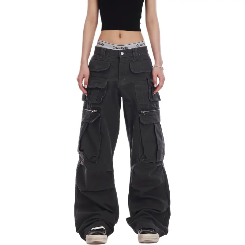 VINMUK Cargo Pants Unisex Dark Gray-2