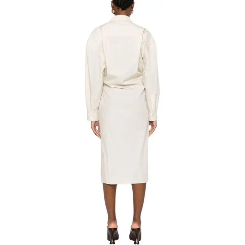 Lemaire Long Sleeved Twisted Midi Dress-3