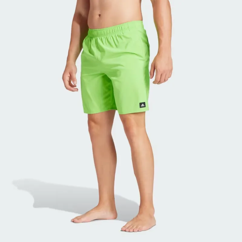 Adidas Solid CLX Swimming Shorts Unisex Clear Lime Green-3
