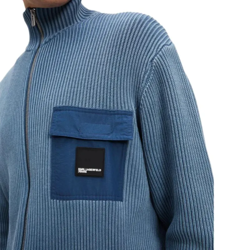 KARL LAGERFELD / Karl Lagerfeld Jeans Zip up Washed Cardigan-5