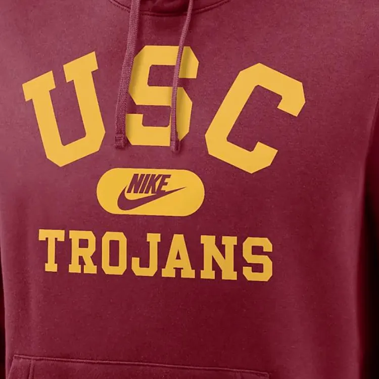 Nike Usc Trojans Legacy Club Foundational Men's Nike College Pullover Hoodie-2