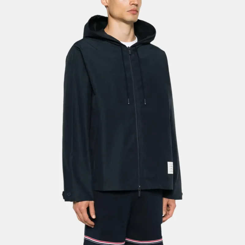 THOM BROWNE Zip up Ripstop Hooded Jacket-2