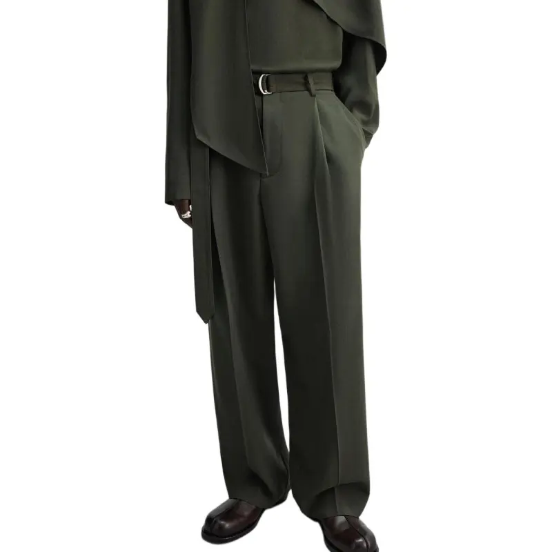 Nanushka X ZARA Nanushka Collaboration Casual Pants Men Green-4
