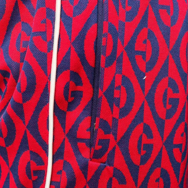 GUCCI Knitted Sweatpants Men Rose Red-6