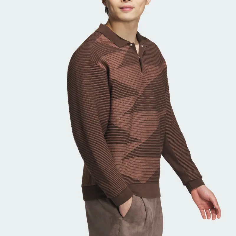Adidas Wuji Series Polo Shirt Men's Brown/Clay Strata-2