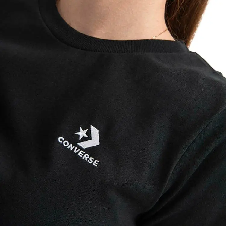 Converse Star Chevron T Shirt Women's Black-4