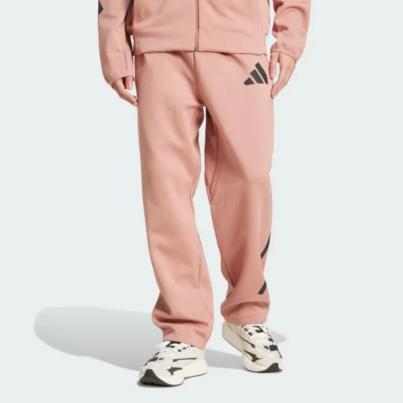 Adidas SportswearZ.N.E. FW24 Open-Hem Joggers Knitted Sports Pants Men's Pink-1