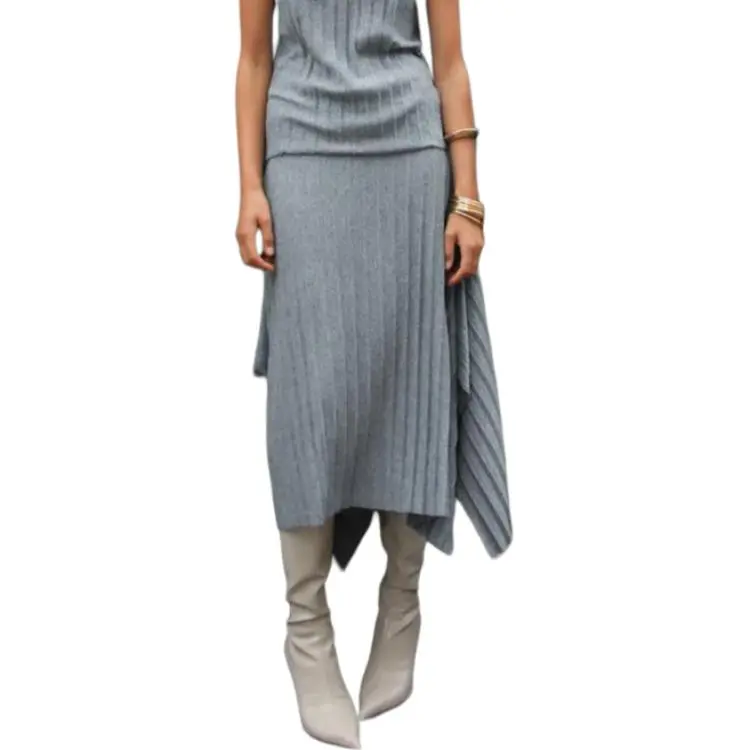 ZARA Casual Long Skirts Women's Zebra Print Gray-3