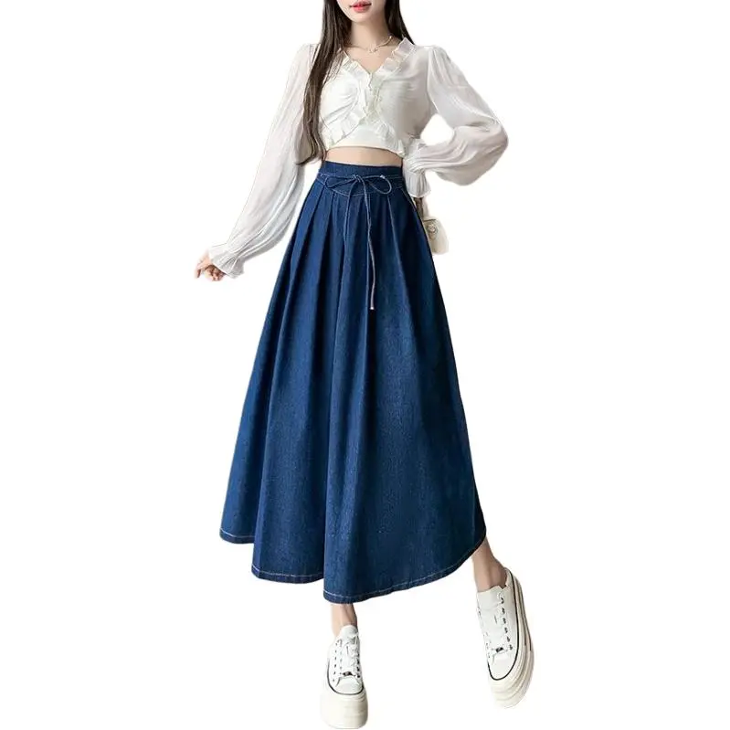 Concubine Zhu Denim Long Skirt Women's-1