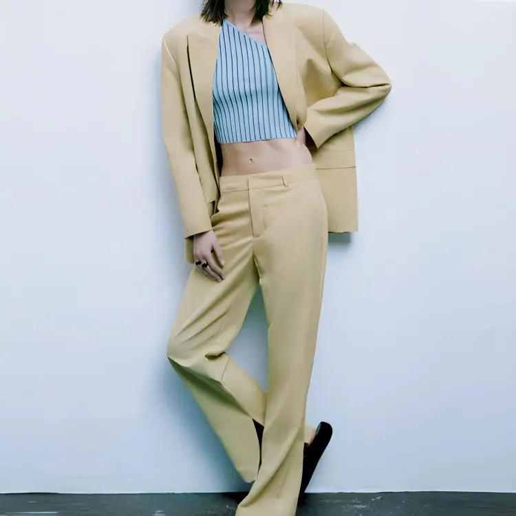 ZARA Business Suits Women's Mustard-3