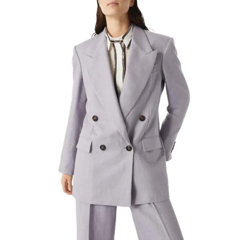 Brunello Cucinelli Double Breasted Long Sleeved Blazer-2