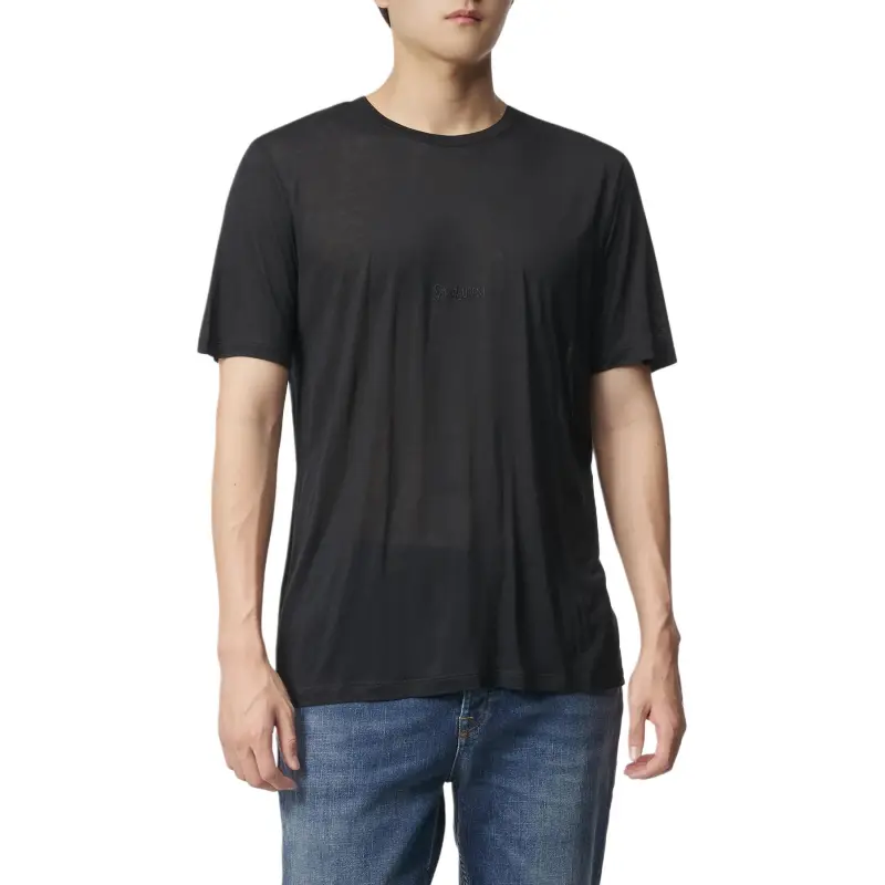 SAINT LAURENT Crewneck Short Sleeved T Shirt-2