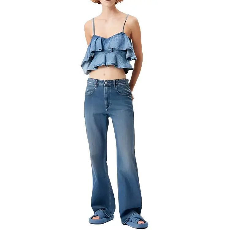 ISABEL MARANT ETOILE Mid Rise Wide Leg Jeans-2
