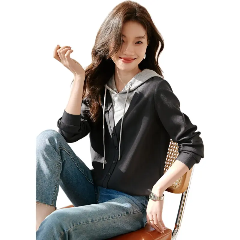 Mo Han Yi Mei Sweatshirt Women's Dark Gray-3