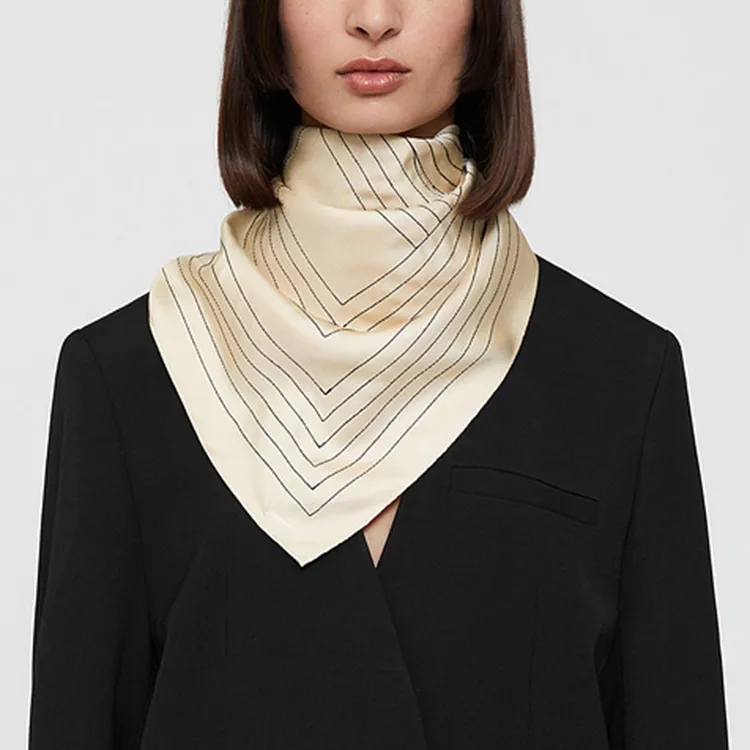 TOTEME Striped Embroidered Silk Scarf-1