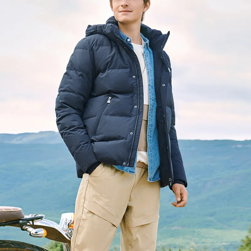 FILA Down Jacket Men's Navy Blue-2