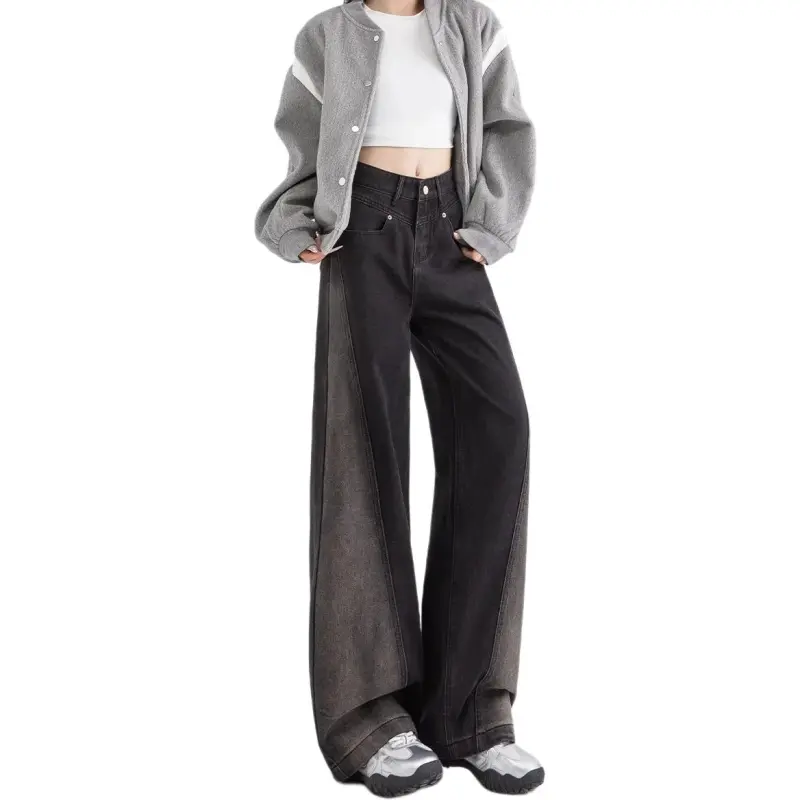 MGXEK Jeans Unisex Black Gray-1