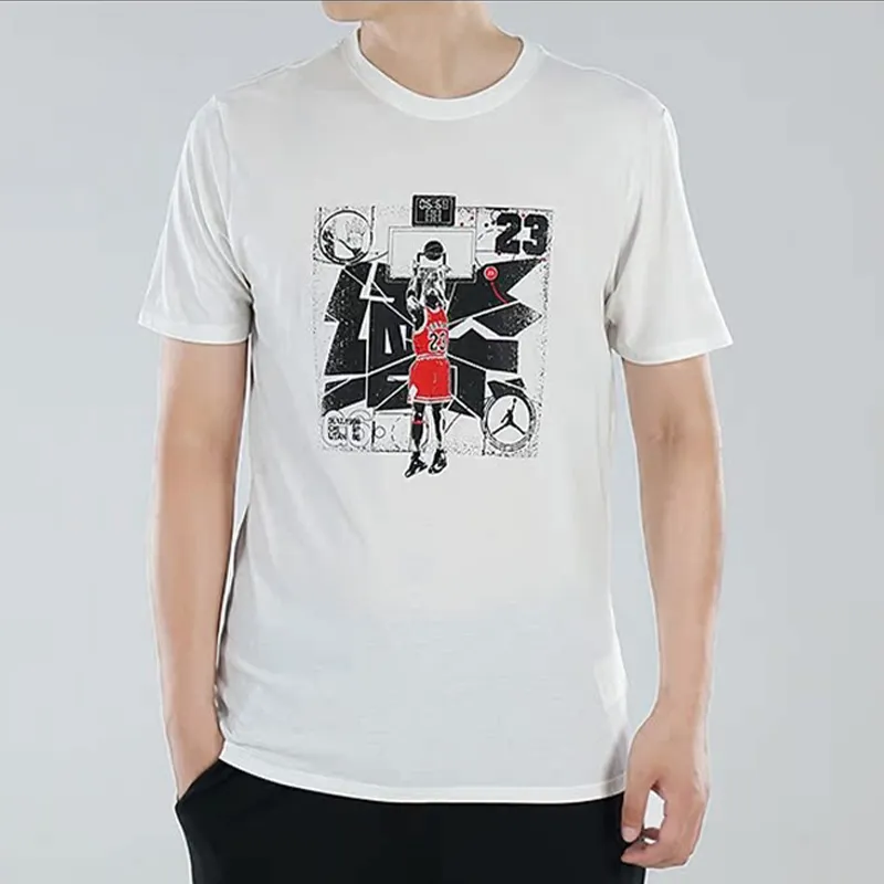 Jordan T Shirts Men White-2