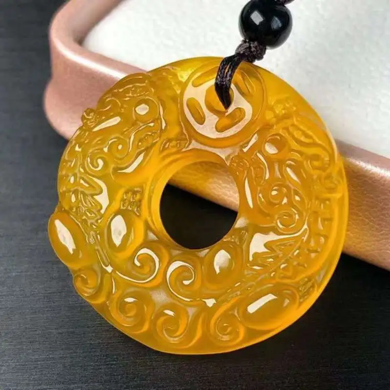 JUNWEN Chalcedony Necklaces Unisex-5