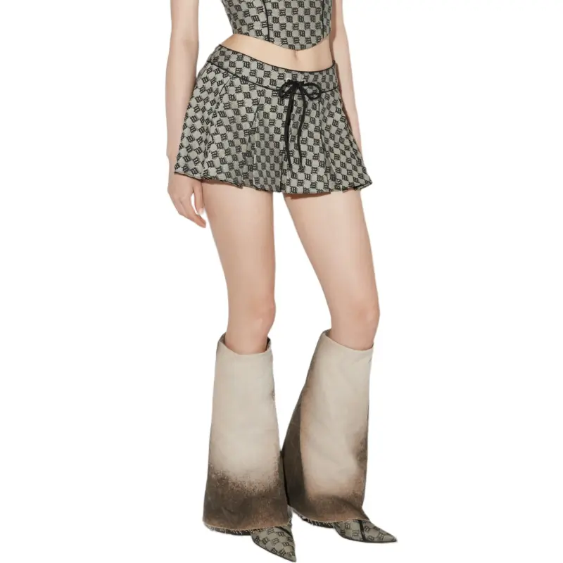 Misbhv Monogram jacquard Mini Skirt-2