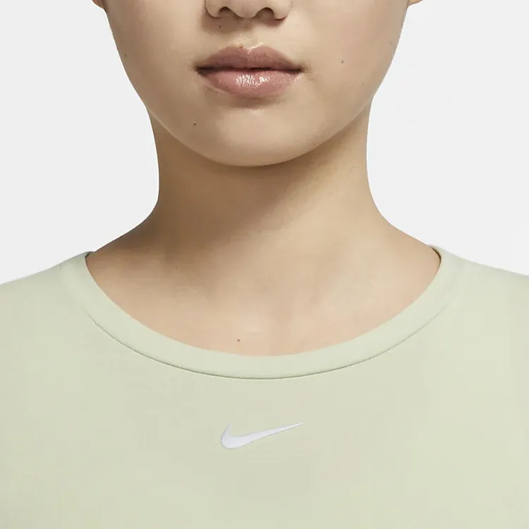 Nike T Shirts Women's Light Olive Green Gray-4