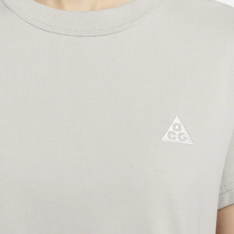 Nike Drop Shoulder Sleeve T Shirt Women's Light Iron Ore Gray-3
