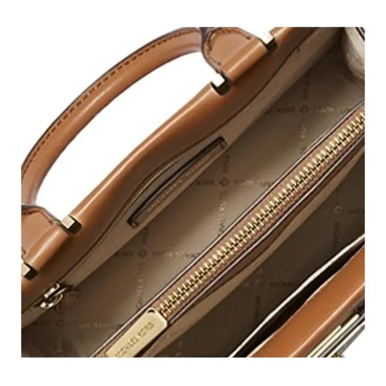 MICHAEL KORS Tatiana Leather Crossbody Bags Handbags Medium Size Women's Brown-3